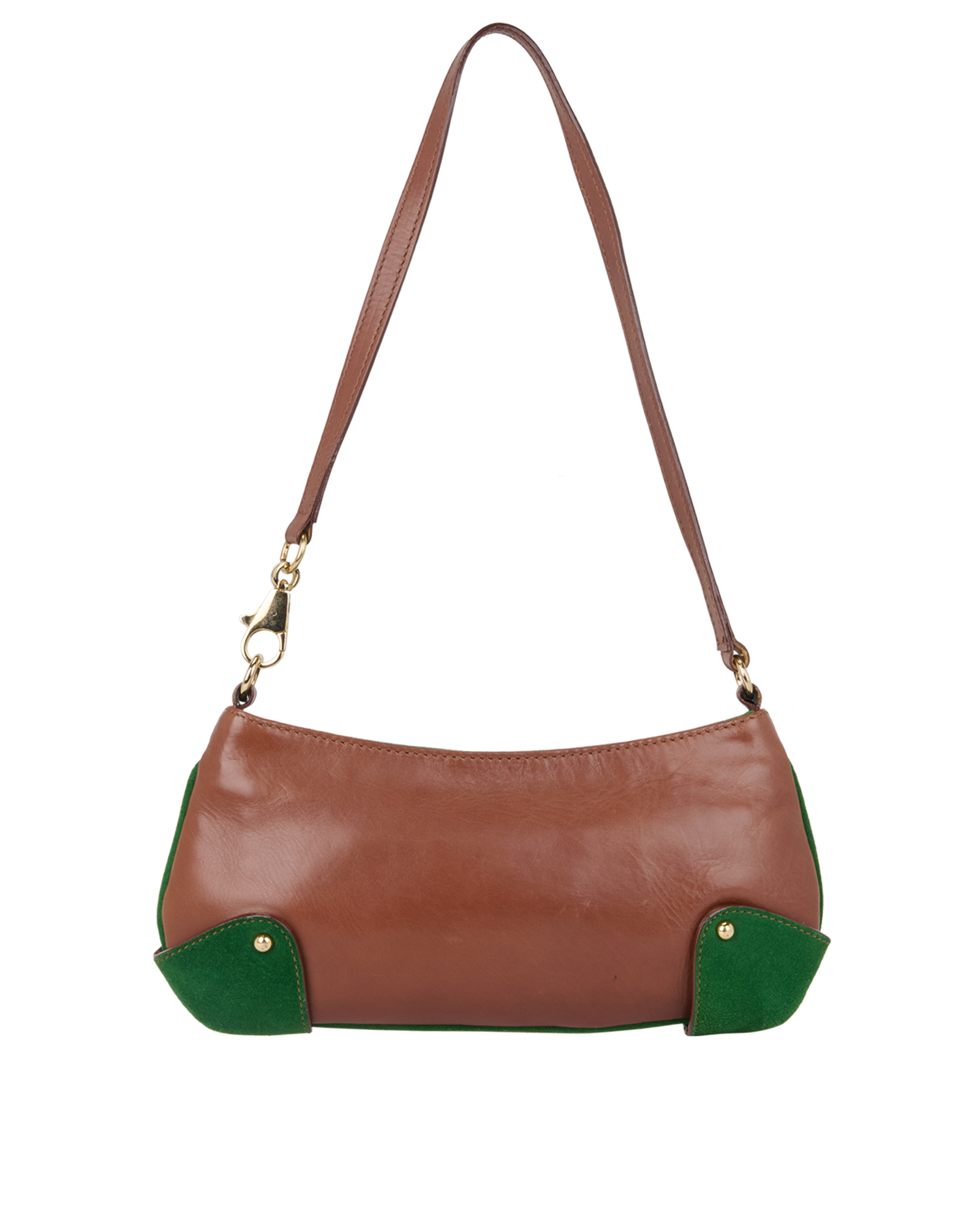 D-Ring Shoulder Bag, &pound;230, Handbags, Brown, Leather, Back view